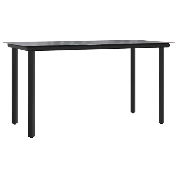 Schwarzer Gartentisch 200x100 cm