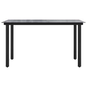 Schwarzer Gartentisch 200x100 cm