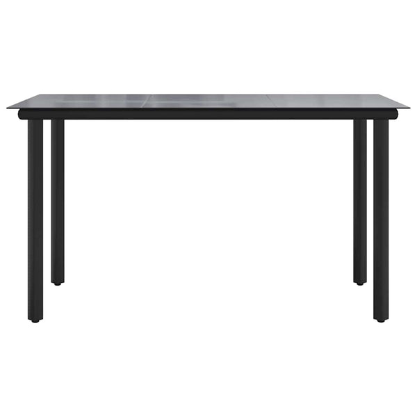 Schwarzer Gartentisch 200x100 cm