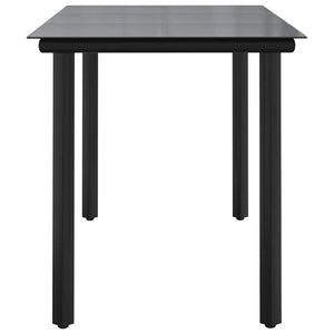 Schwarzer Gartentisch 200x100 cm