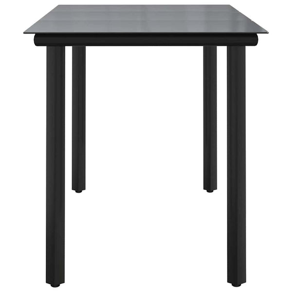 Schwarzer Gartentisch 200x100 cm