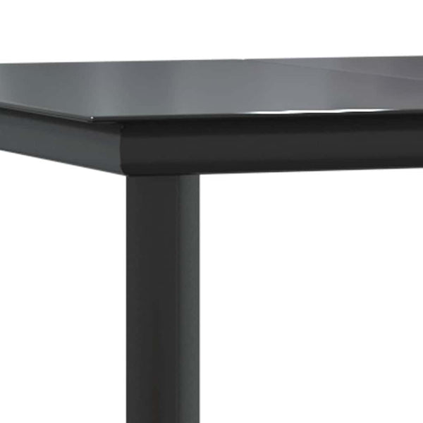 Schwarzer Gartentisch 200x100 cm