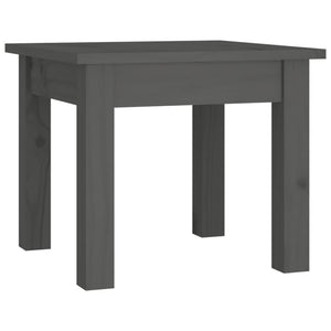 Grauer Couchtisch Kiefer Massivholz 35x35 cm
