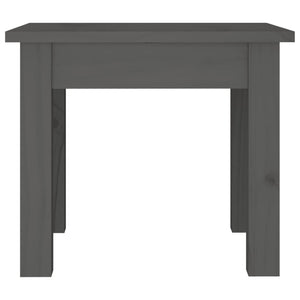 Grauer Couchtisch Kiefer Massivholz 35x35 cm
