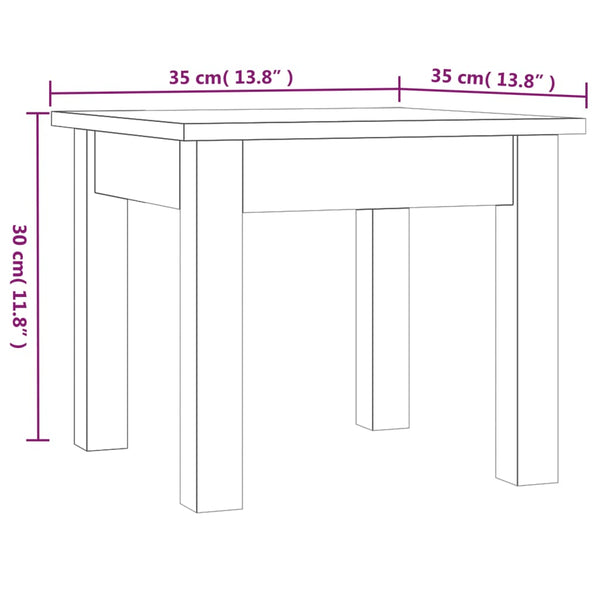 Couchtisch Honigbraun Kiefer 35x35 cm