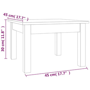 Couchtisch Kiefer Massivholz 45x45 cm