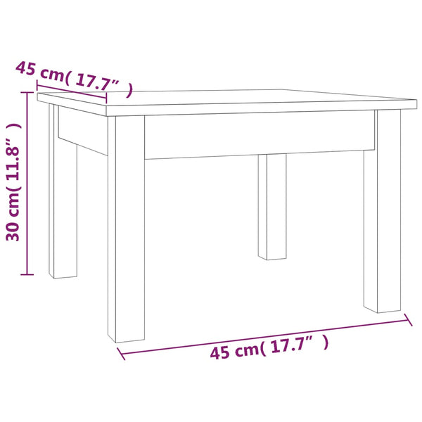 Couchtisch Kiefer Massivholz 45x45 cm