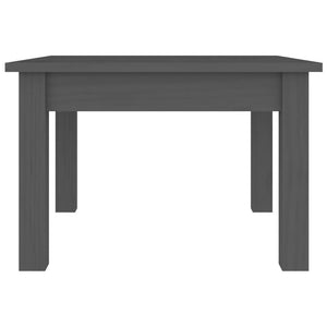 Grauer Couchtisch 45x45 cm Kiefer Massivholz
