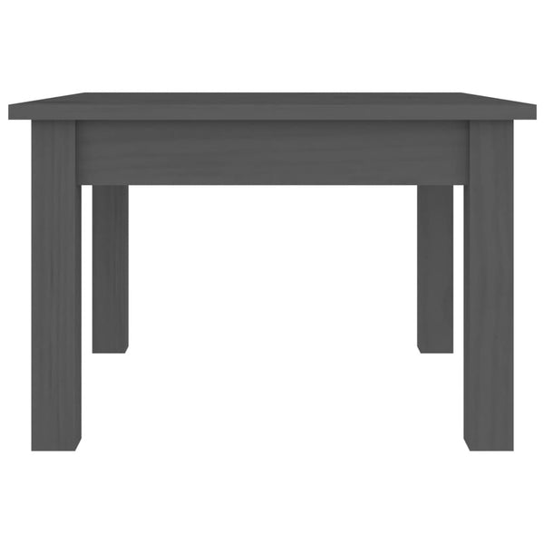 Grauer Couchtisch 45x45 cm Kiefer Massivholz