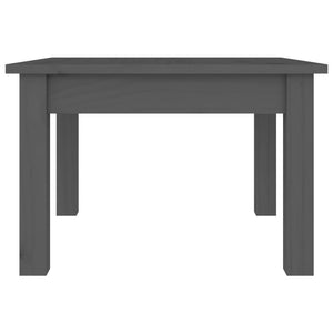 Grauer Couchtisch 45x45 cm Kiefer Massivholz