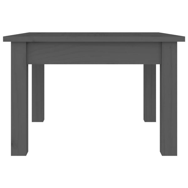 Grauer Couchtisch 45x45 cm Kiefer Massivholz