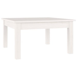 Weißer Couchtisch 55x55cm Kiefer Massivholz