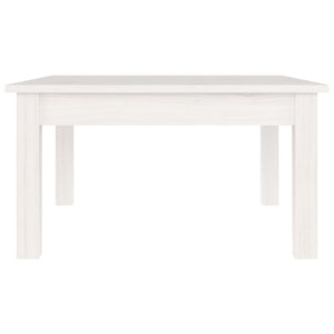 Weißer Couchtisch 55x55cm Kiefer Massivholz