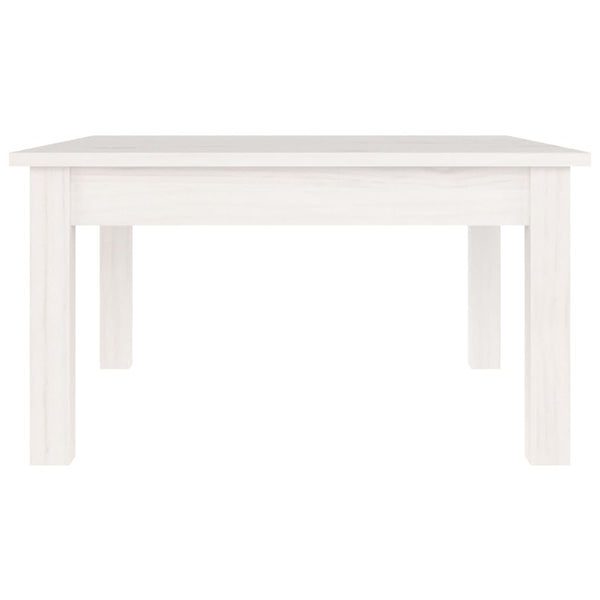 Weißer Couchtisch 55x55cm Kiefer Massivholz
