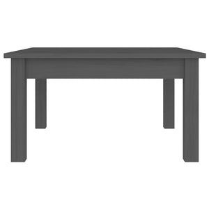Grauer Couchtisch 55x55 cm Kiefer Massivholz