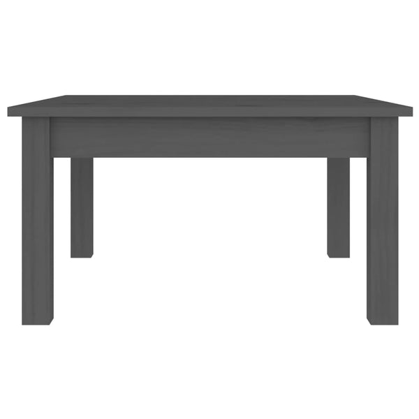 Grauer Couchtisch 55x55 cm Kiefer Massivholz