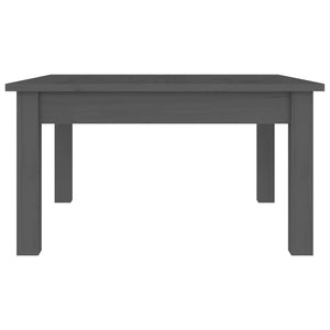 Grauer Couchtisch 55x55 cm Kiefer Massivholz