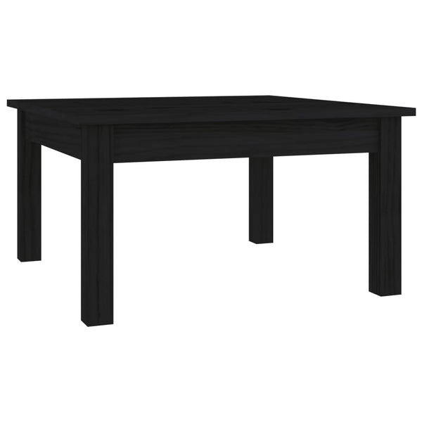 Schwarzer Couchtisch Kiefer 55x55 cm