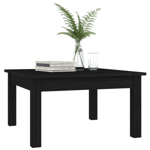 Schwarzer Couchtisch Kiefer 55x55 cm