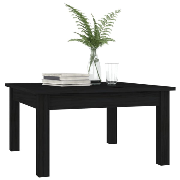 Schwarzer Couchtisch Kiefer 55x55 cm