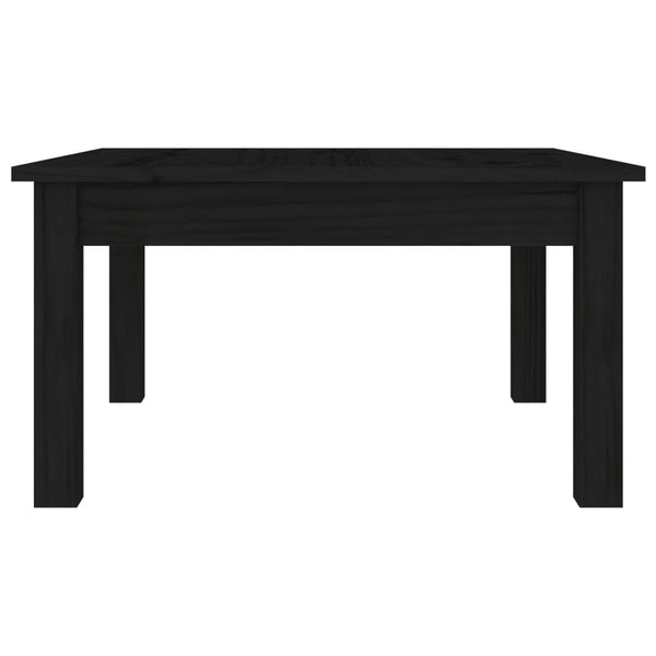 Schwarzer Couchtisch Kiefer 55x55 cm