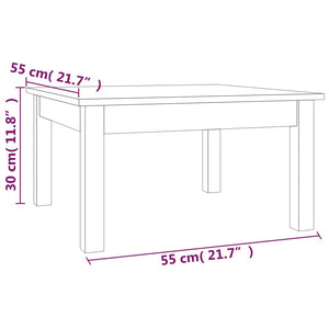Schwarzer Couchtisch Kiefer 55x55 cm