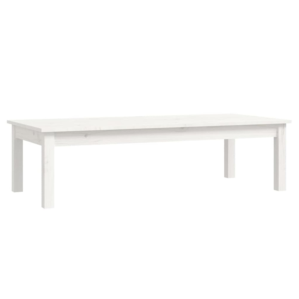 vidaXL Coffee Table White 110x50x30 cm Solid Pine Wood