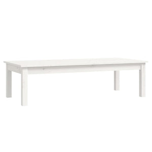 Weißer Couchtisch 110x50 cm Kiefer Massivholz
