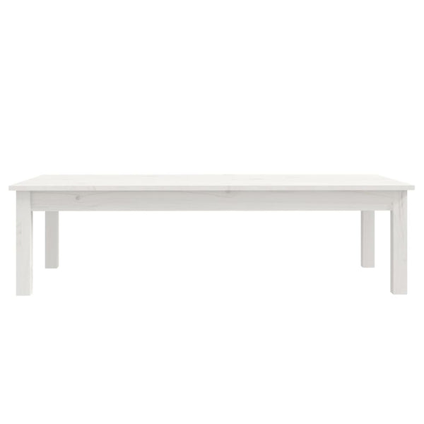 Weißer Couchtisch 110x50 cm Kiefer Massivholz