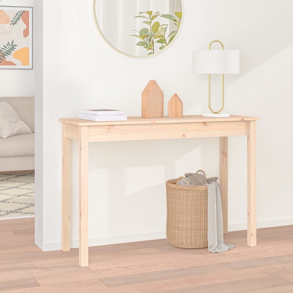vidaXL Console Table 110x40x75 cm Solid Pine Wood