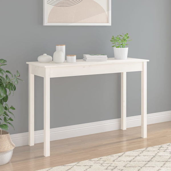 Weißer Konsolentisch Kiefer Massivholz 110 cm