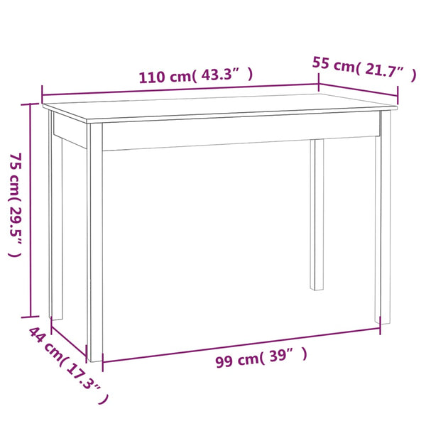 Esstisch Kiefer Massivholz 110x55 cm