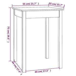 Esstisch Kiefer Massivholz 55x55 cm