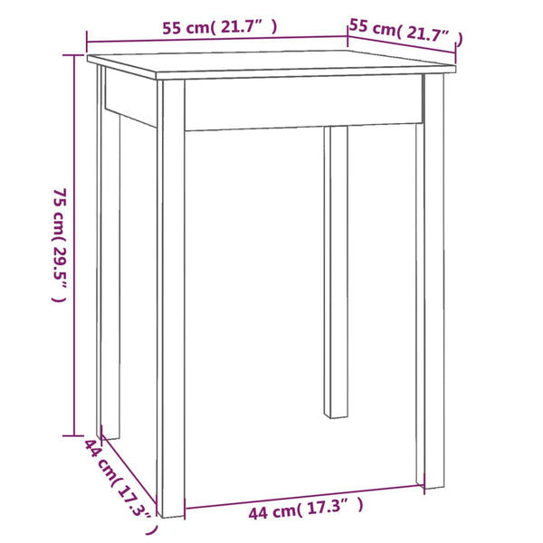 Esstisch Kiefer Massivholz 55x55 cm