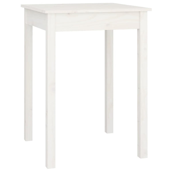 Weißer Esstisch Kiefer Massivholz 55x55 cm