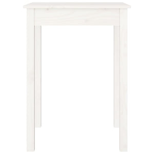 Weißer Esstisch Kiefer Massivholz 55x55 cm