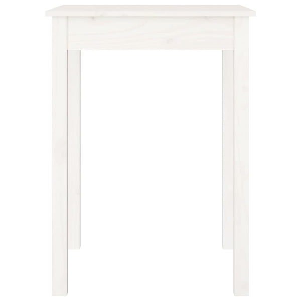Weißer Esstisch Kiefer Massivholz 55x55 cm