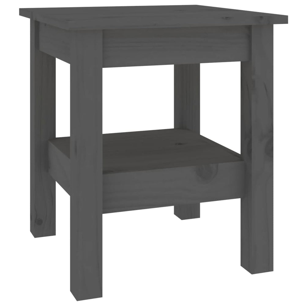 vidaXL Coffee Table Grey 35x35x40 cm Solid Pine Wood