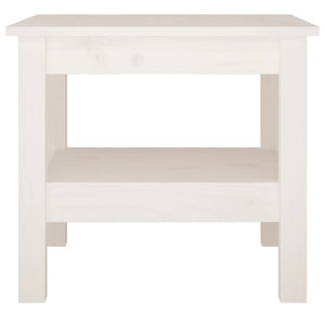 Weißer Couchtisch Kiefer Massivholz 45x45 cm