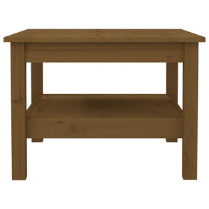 Couchtisch Honigbraun Kiefer Massivholz 55x55 cm