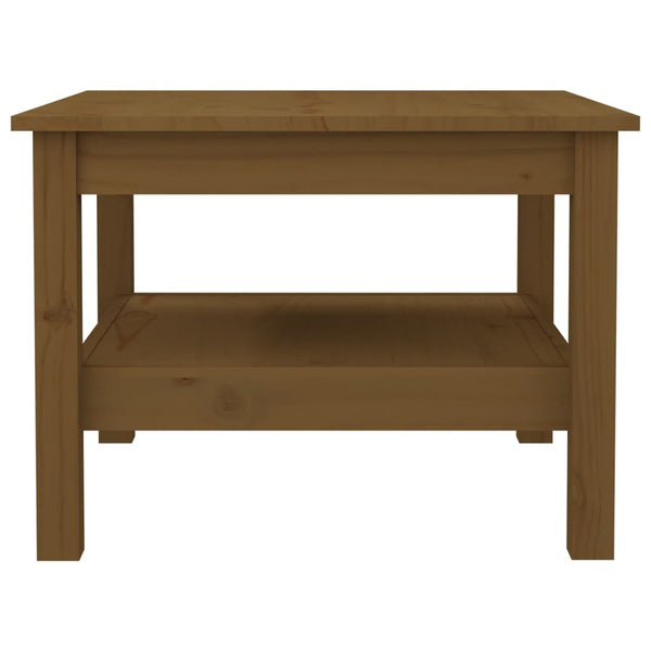 Couchtisch Honigbraun Kiefer Massivholz 55x55 cm