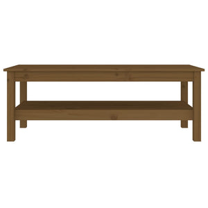 Couchtisch Honigbraun Kiefer Massivholz 110x50 cm