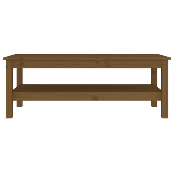 Couchtisch Honigbraun Kiefer Massivholz 110x50 cm
