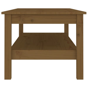 Couchtisch Honigbraun Kiefer Massivholz 110x50 cm