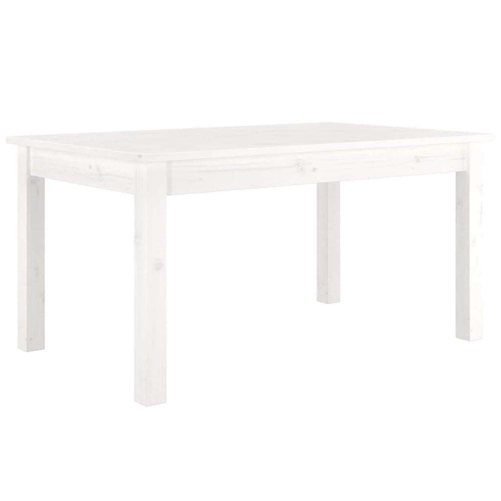 Weißer Couchtisch Kiefer Massivholz 80x50 cm