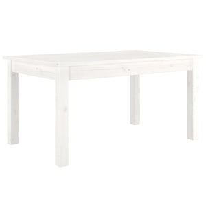Weißer Couchtisch Kiefer Massivholz 80x50 cm