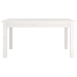 Weißer Couchtisch Kiefer Massivholz 80x50 cm