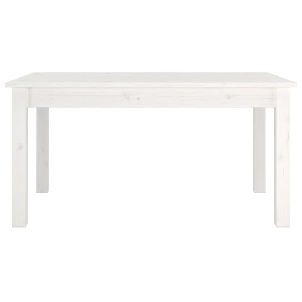 Weißer Couchtisch Kiefer Massivholz 80x50 cm