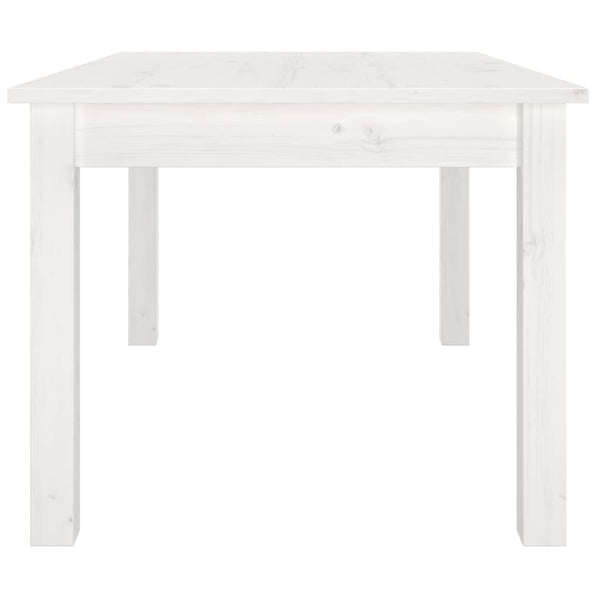 Weißer Couchtisch Kiefer Massivholz 80x50 cm