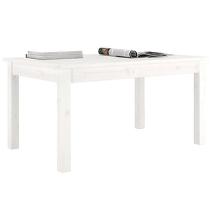 Weißer Couchtisch Kiefer Massivholz 80x50 cm